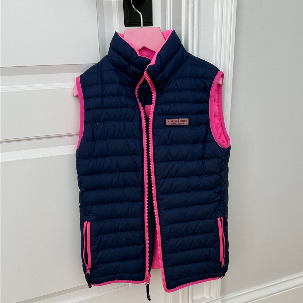 Vineyard Vines Dark Blue and Bright Pink Vest